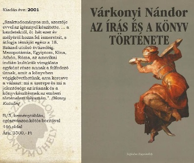 Várkonyi Nándor – Az írás és a könyv története PDF